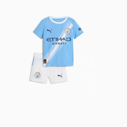 Manchester City Home Kids Kit 2025/26 - #7 Marmoush Print