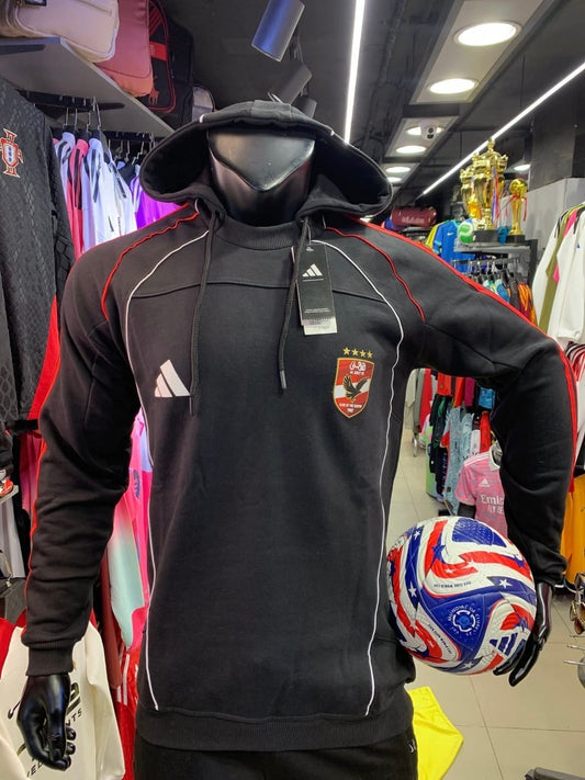 Ahly Black Cotton Hoodie - Premium Quality