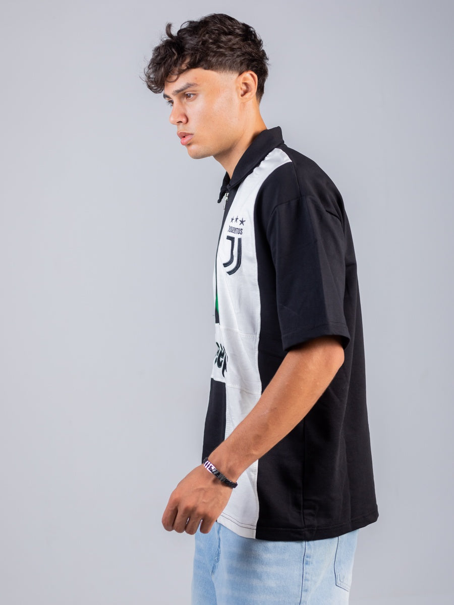Juventus Black X white Cotton T-shirt