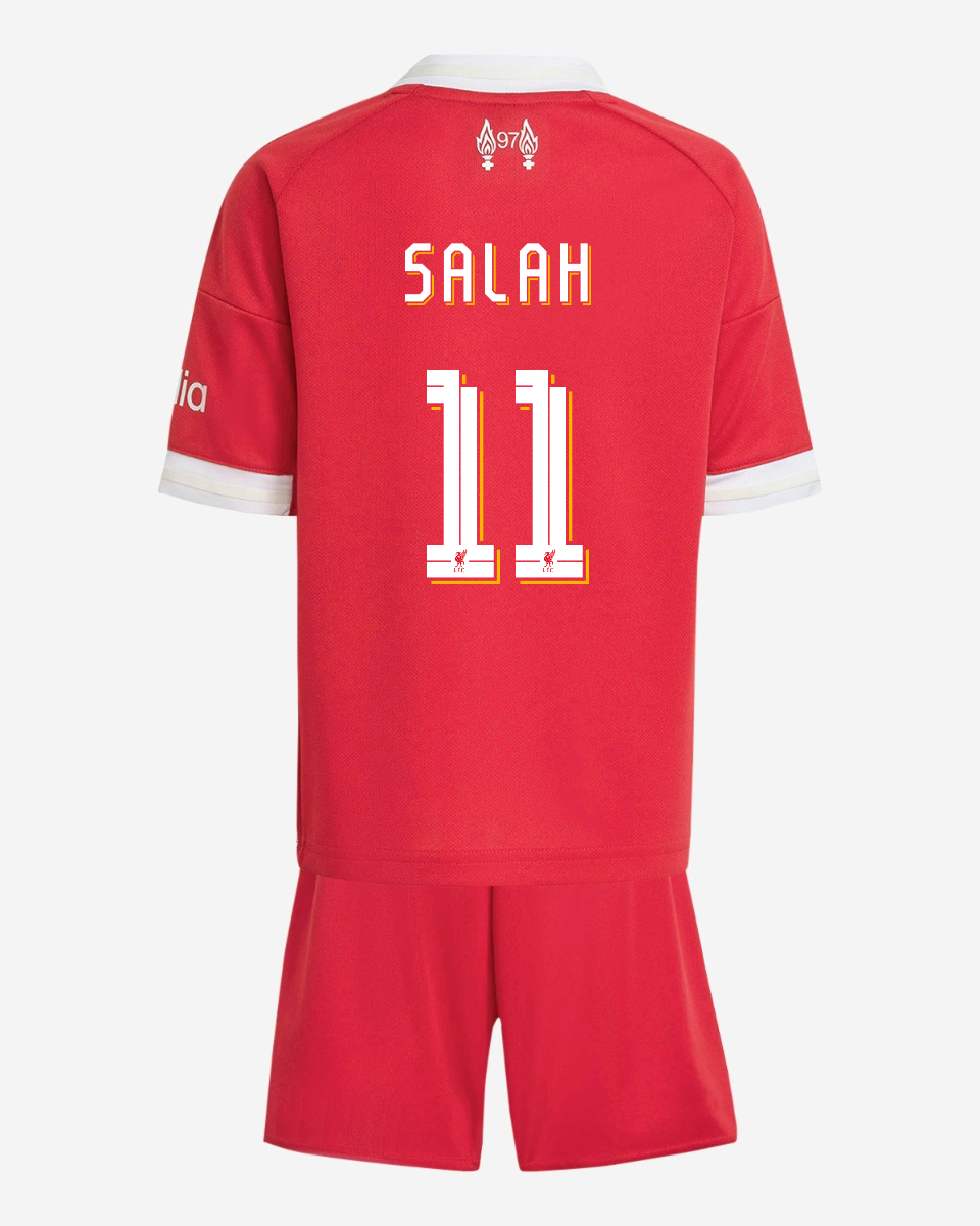 Liverpool Home Kids Kit 2025/26 - #11 Salah Print