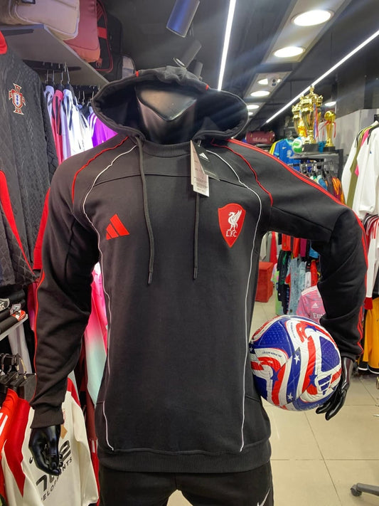 Liverpool Black Cotton Hoodie - Premium Quality
