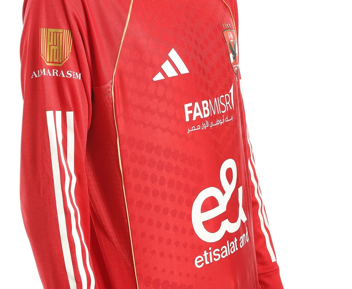 Ahly Home Jersey 2025/26 - Premium Version ( Long Sleeve )