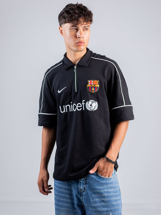 Barcelona Black Cotton T-shirt