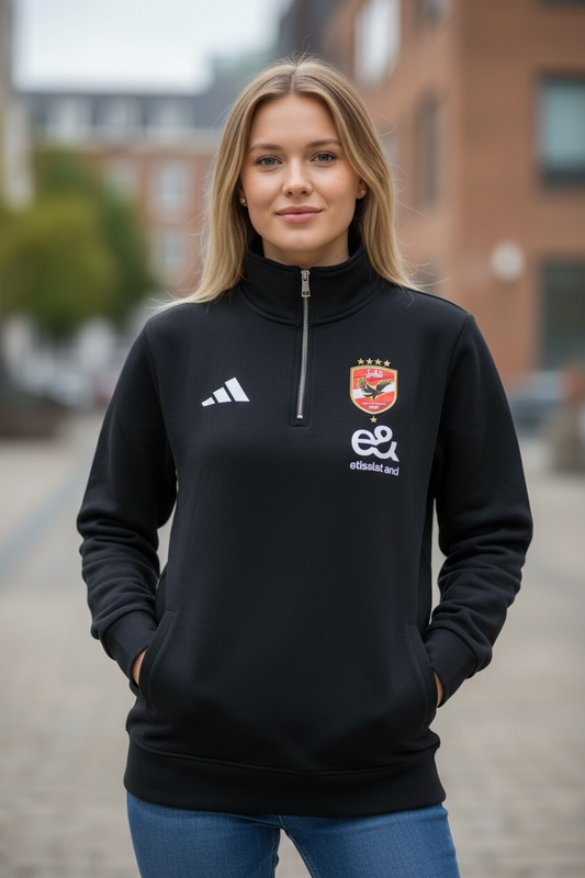 Ahly Black Cotton Hoodie - Premium Quality