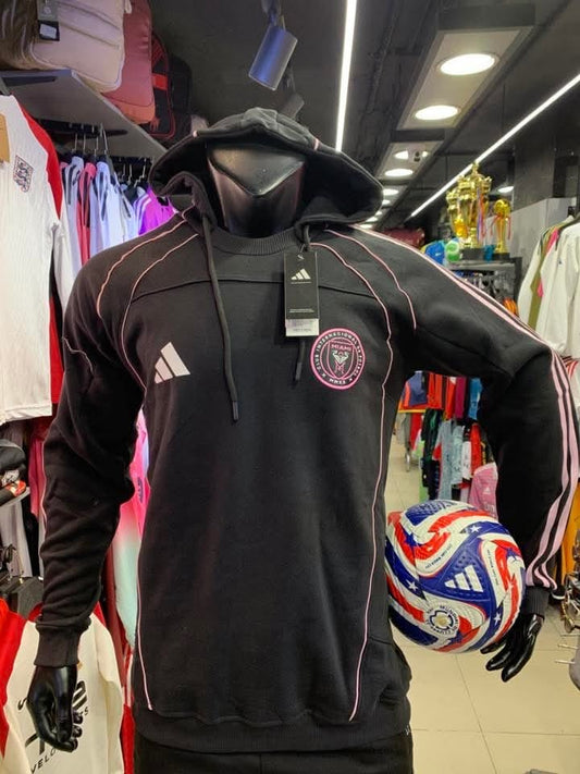 Inter Miami Black Cotton Hoodie - Premium Quality