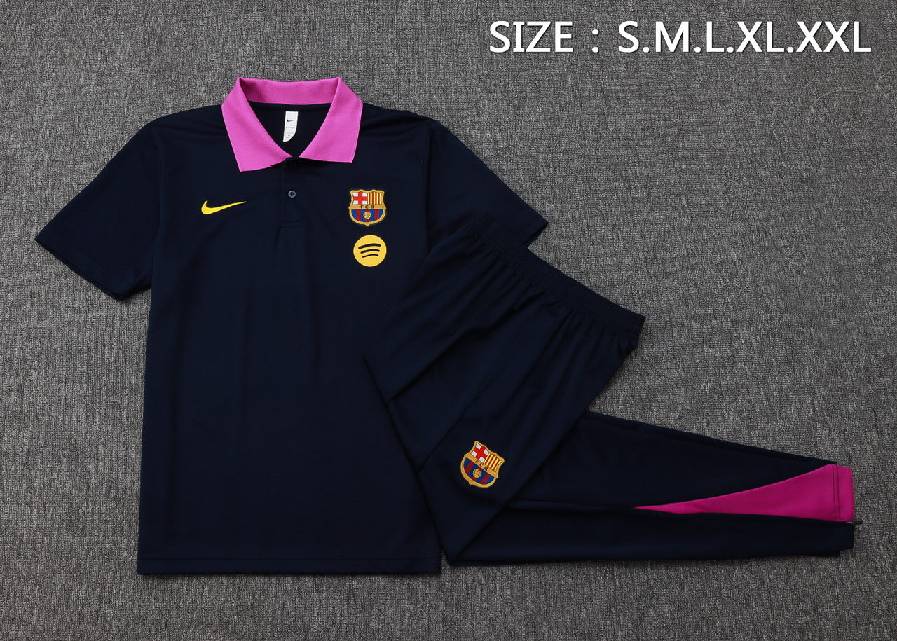Barcelona Polo 2025/26 - Blue Pink Tracksuit