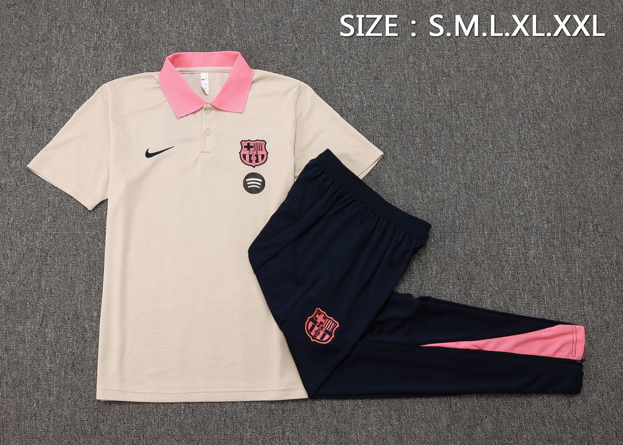 Barcelona Polo 2025/26 - Light Pink Tracksuit