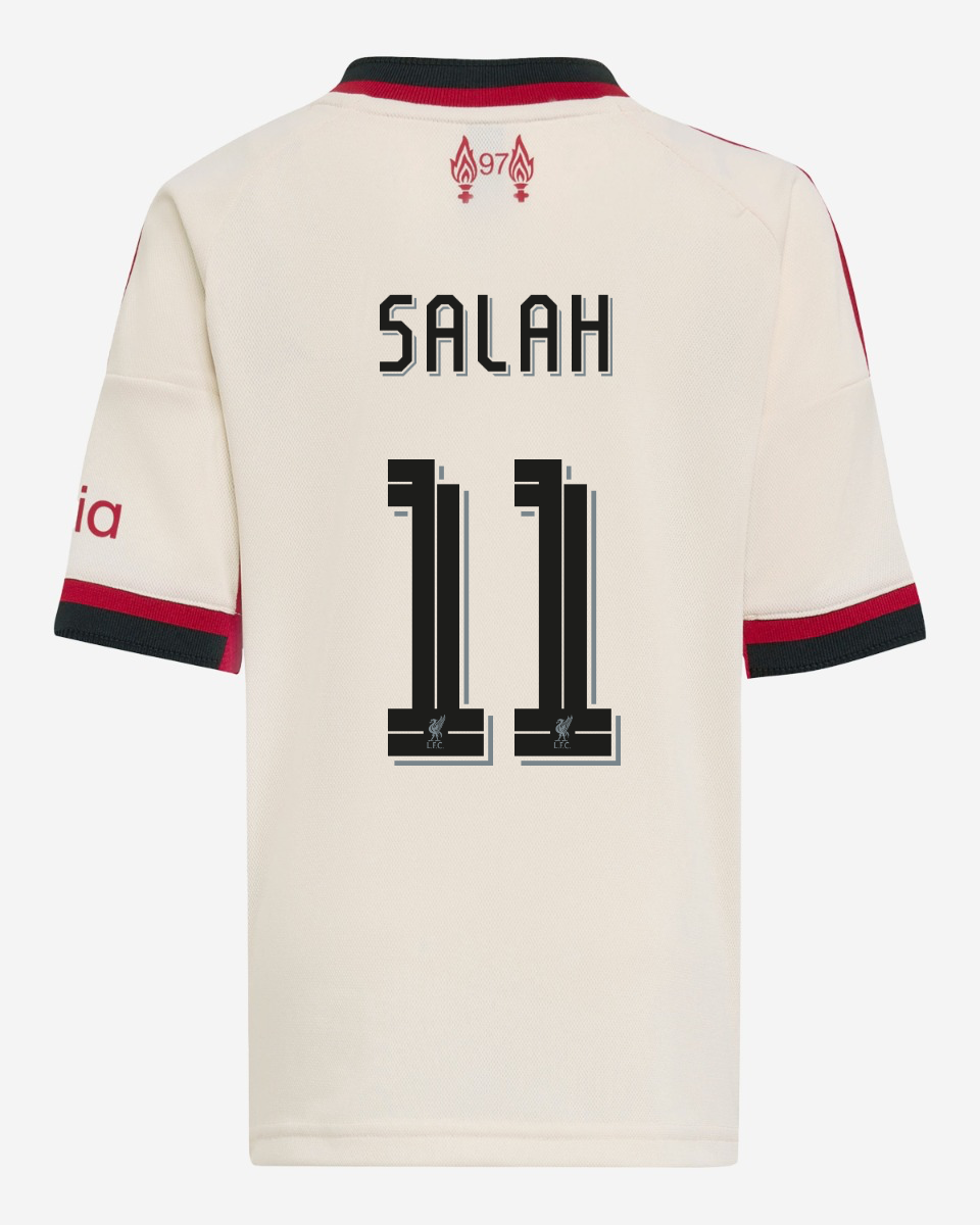 Liverpool Away Kids Kit 2025/26 - #11 Salah Print