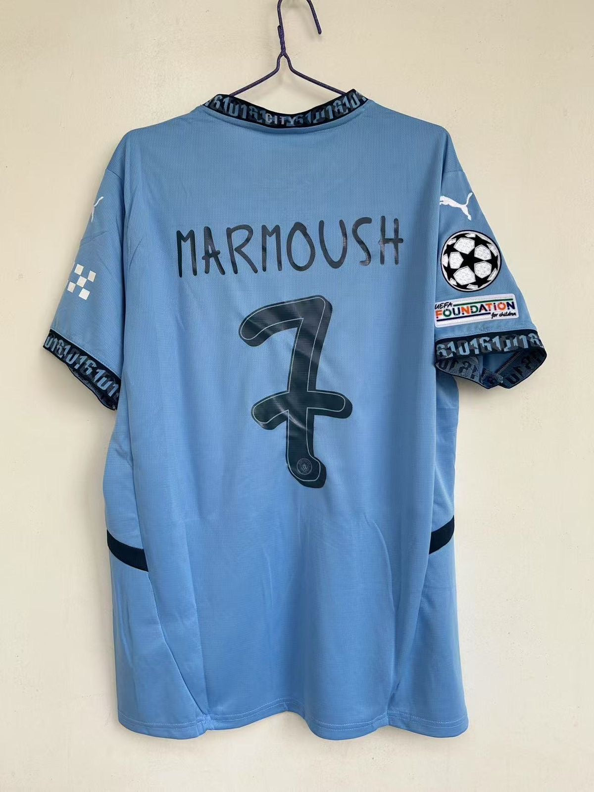 Manchester City Home Jersey 2024/25 - #7 Marmoush Fan Verison