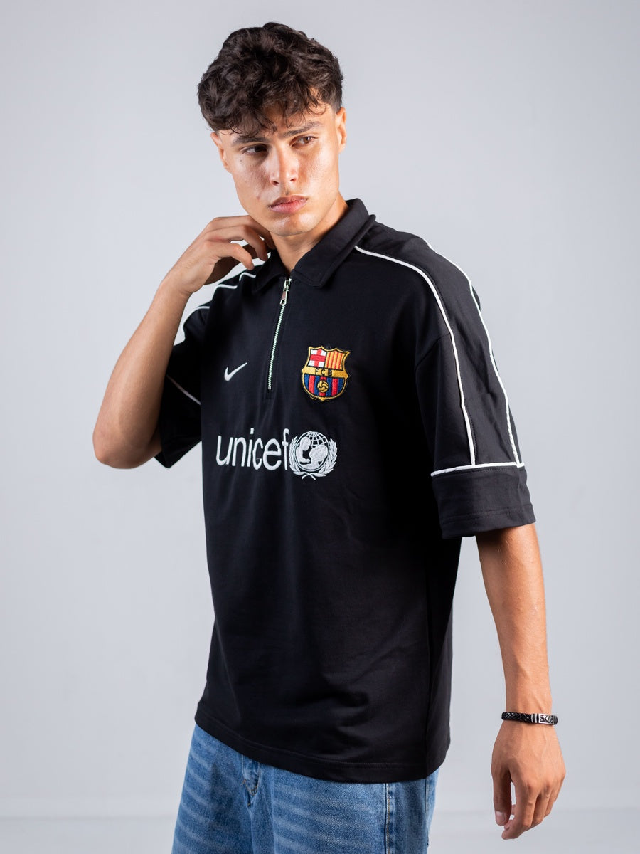 Barcelona Black Cotton T-shirt