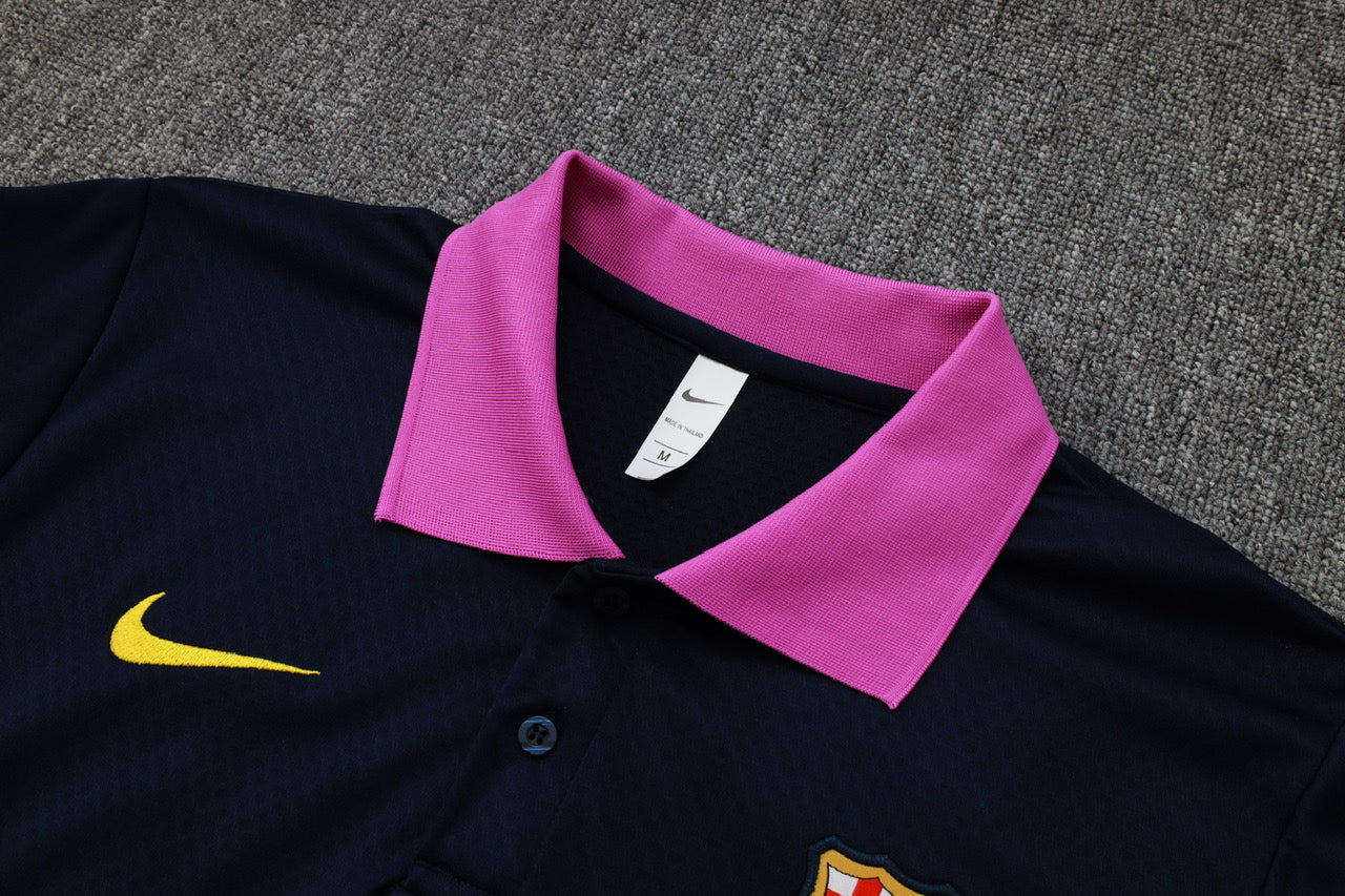 Barcelona Polo 2025/26 - Blue Pink Tracksuit