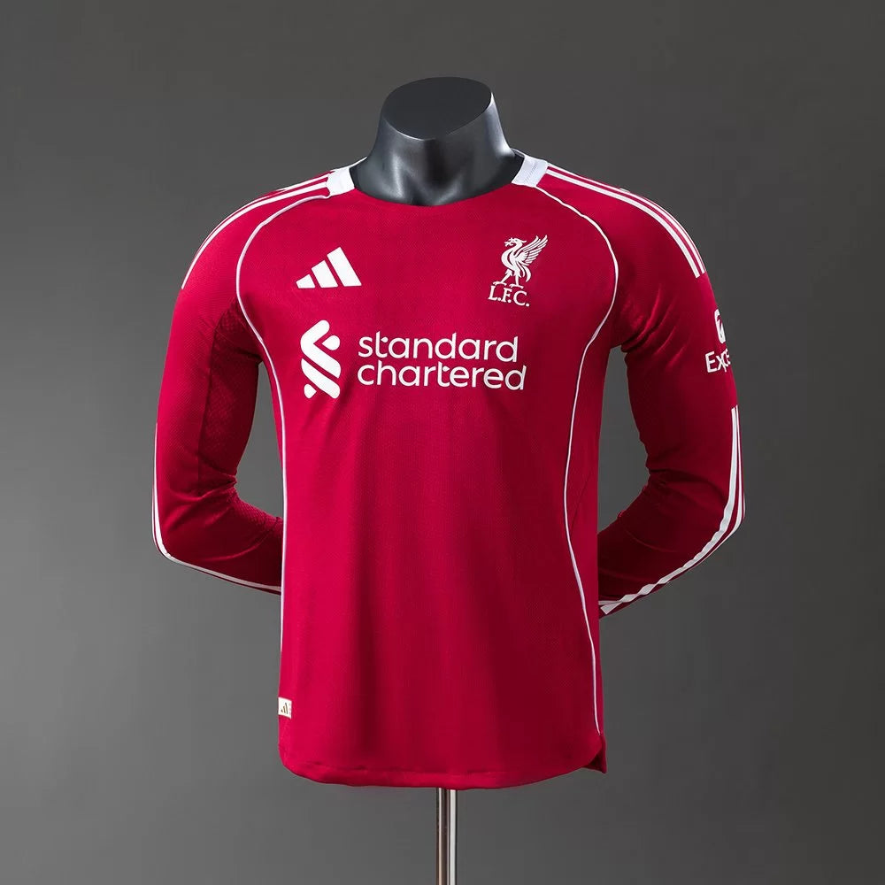 Liverpool Home Jersey 2025/26 - Premium Version ( Long Sleeve )