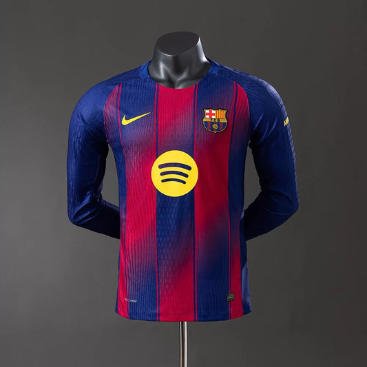 Barcelona Home Jersey 2025/26 - Premium Version ( Long Sleeve )