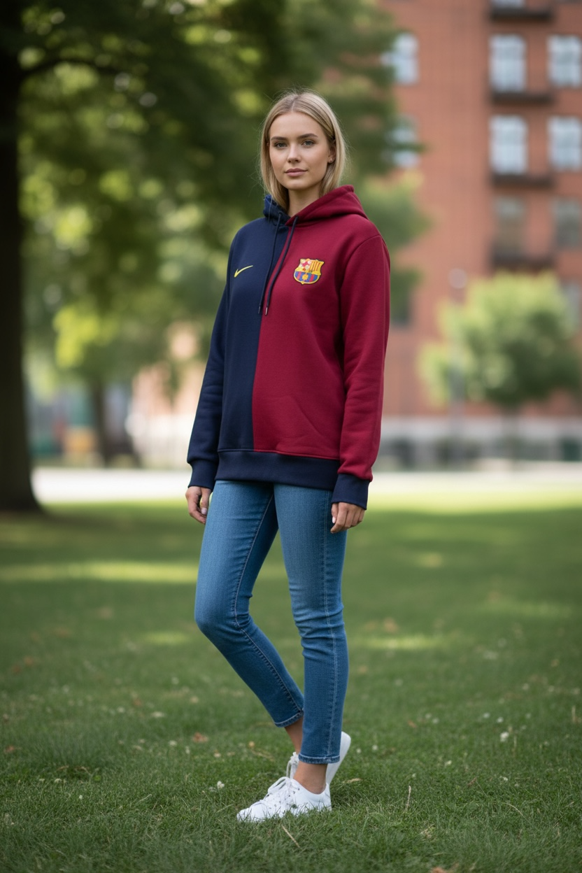 Barcelona Cotton Hoodie Hood - Premium Quality