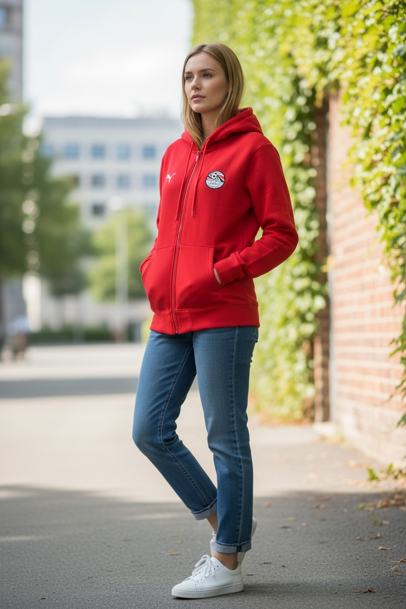 Egypt Red Cotton Hoodie - Premium Quality