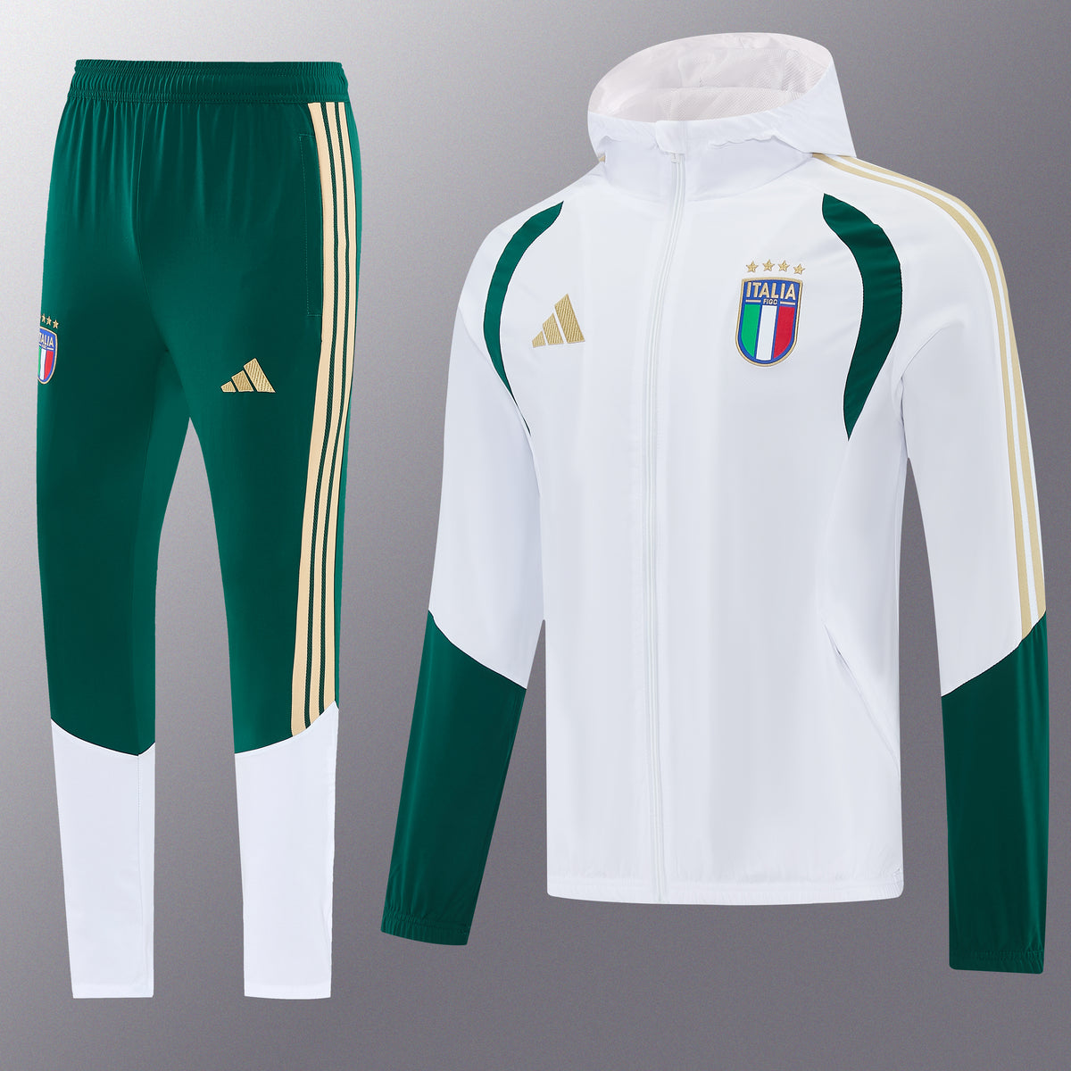 Italy White Waterproof Suit 2026/27 - Mirror Original