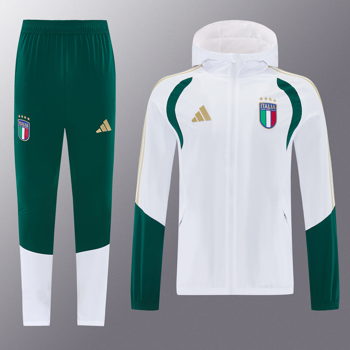Italy White Waterproof Suit 2026/27 - Mirror Original