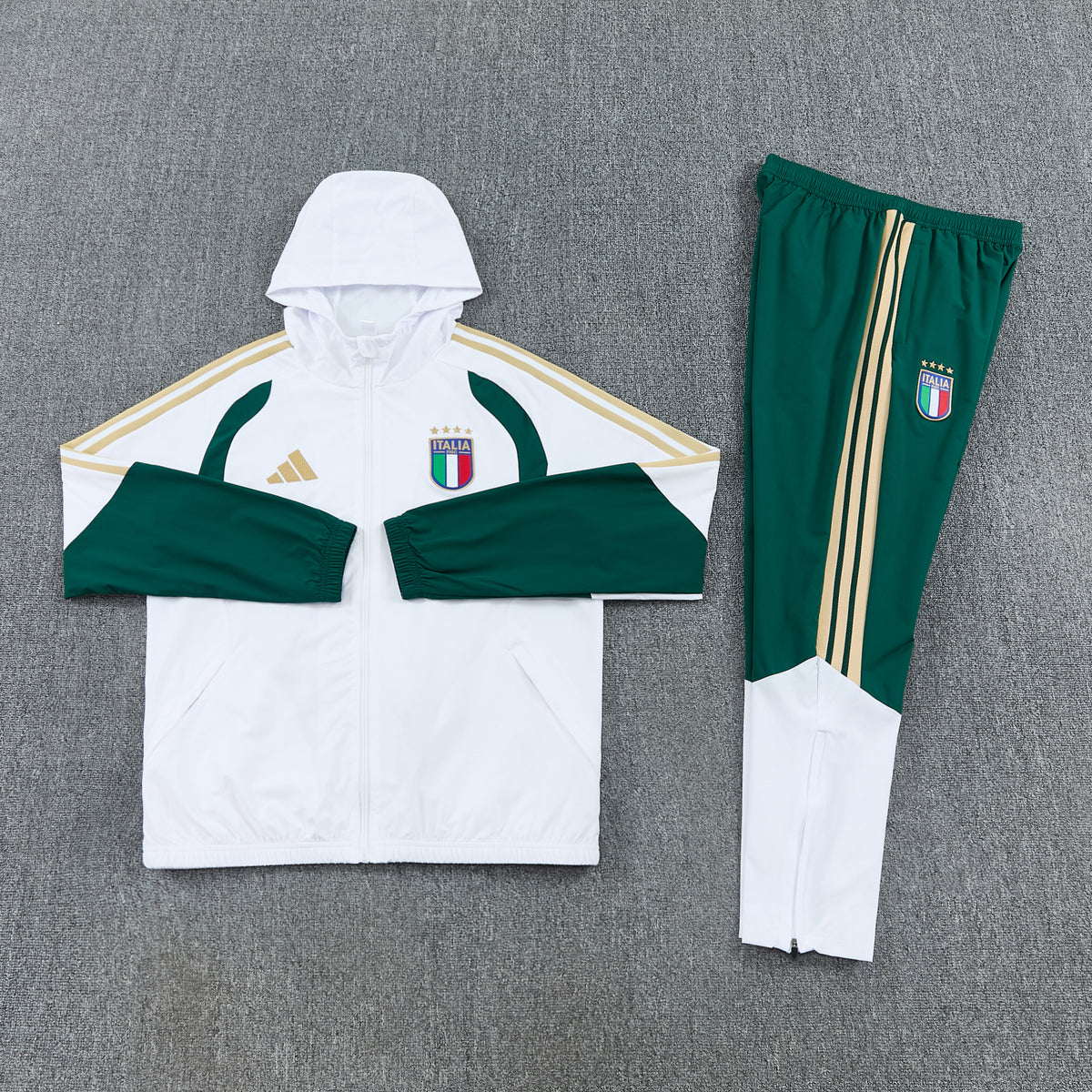 Italy White Waterproof Suit 2026/27 - Mirror Original