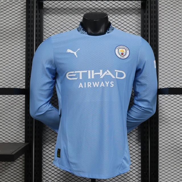 Manchester City Home Jersey 2024/25 - Player Verison ( Long Sleeve )